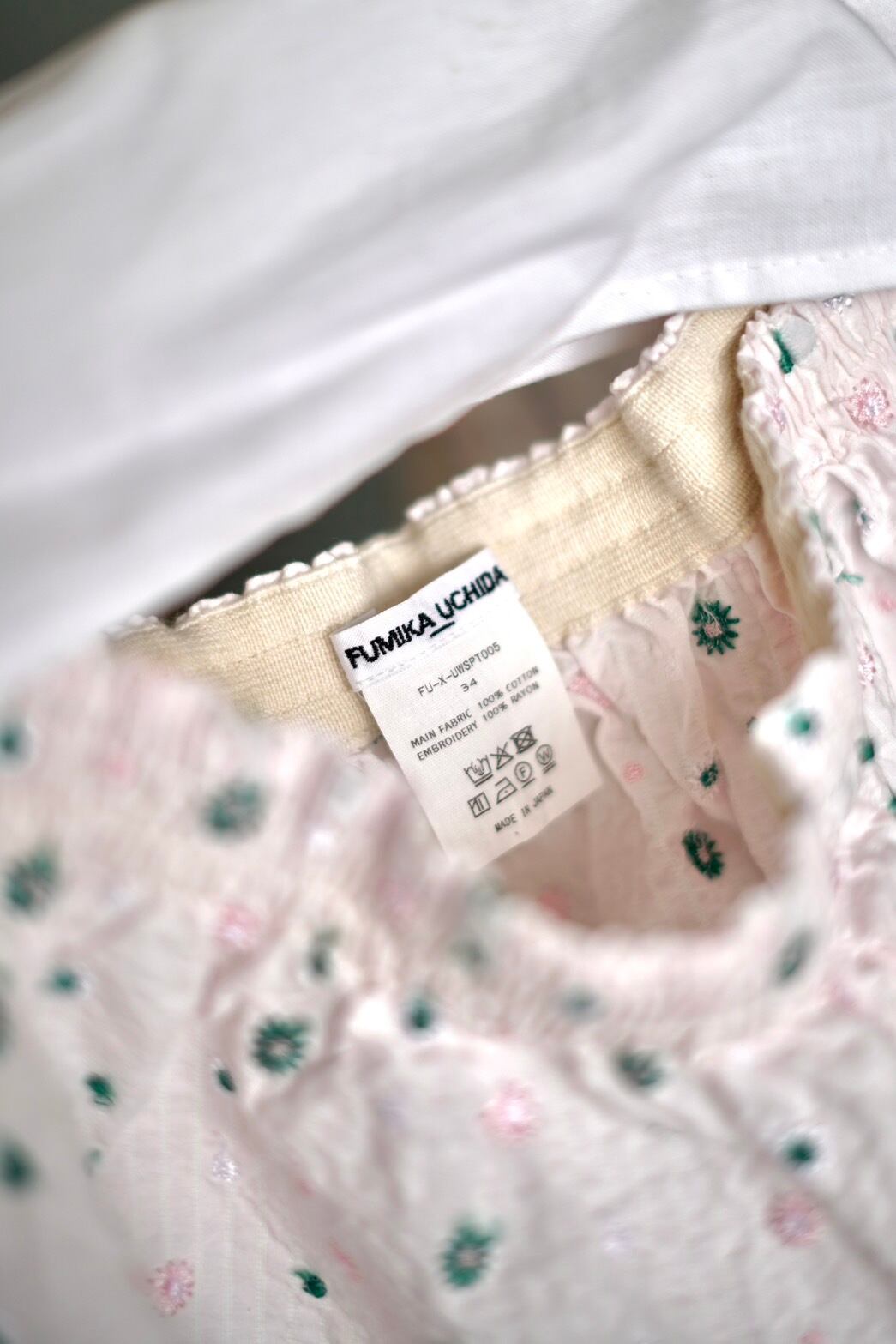 FUMIKA_UCHIDA / Seersucker trunk shorts (POWDER PINK, LIGHT GREY