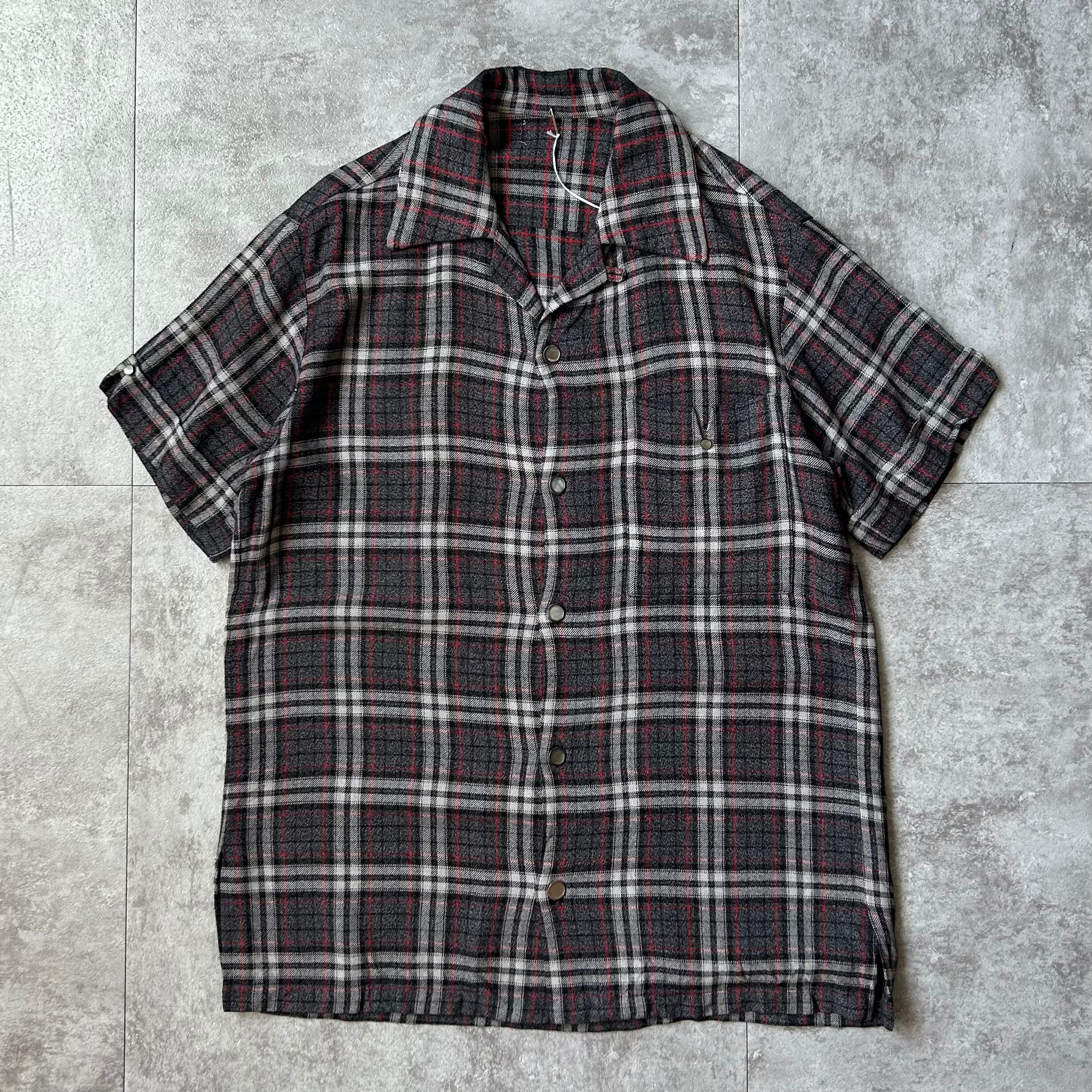1940's〜 US Vintage Rayon Gabardine Box Shirt / 40年代