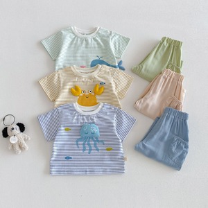 【BABY&KID】夏新作　可愛いボーダーＴシャツ
