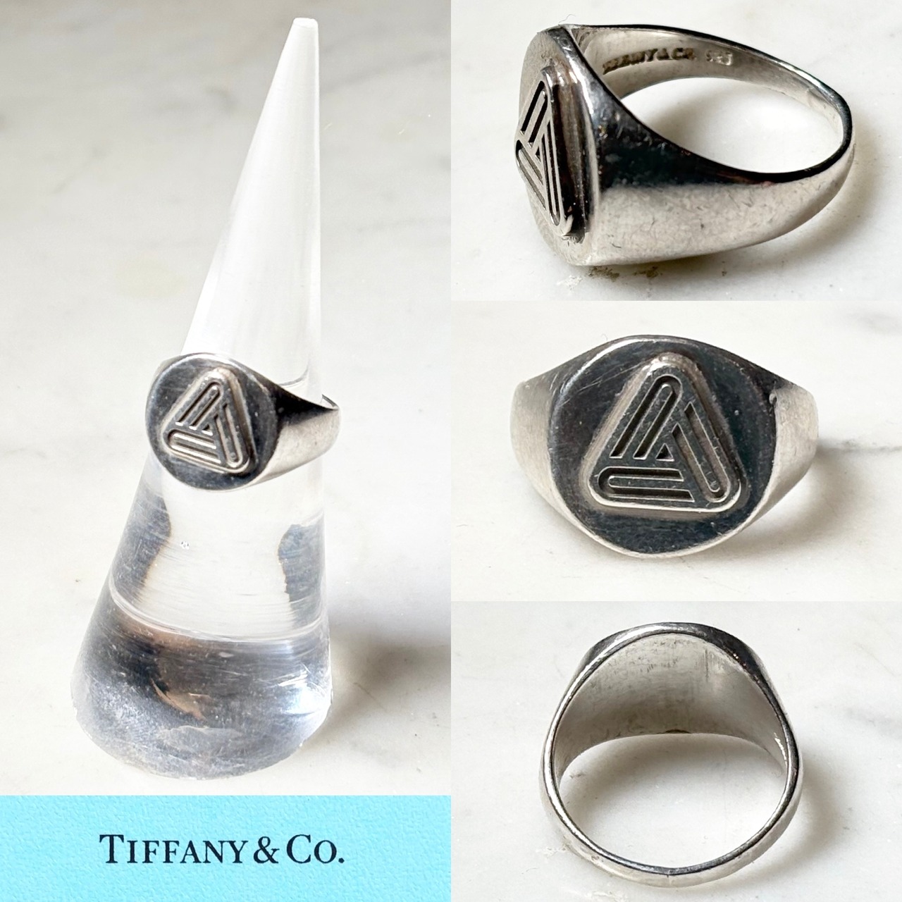 vintage TIFFANY silver signet ring