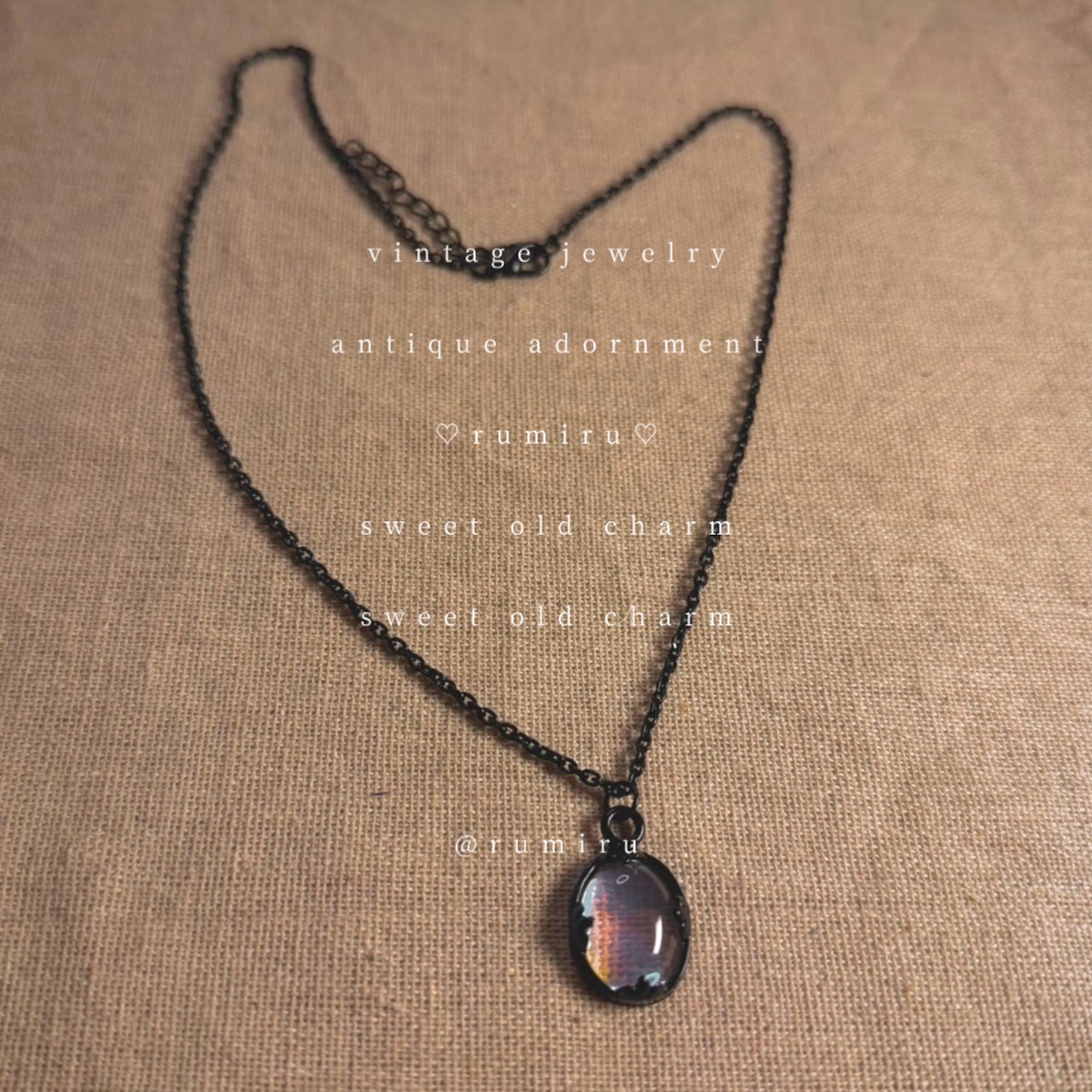 ハンドメイド 静寂の雫 ヴィンテージ ネックレス - 2