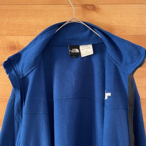 【THE NORTH FACE】USA製 フリース デナリジャケット 中間着 ワンポイントロゴ 刺繍ロゴ ジップアップ フルジップ L 切替 ナイロン ノースフェイス US古着