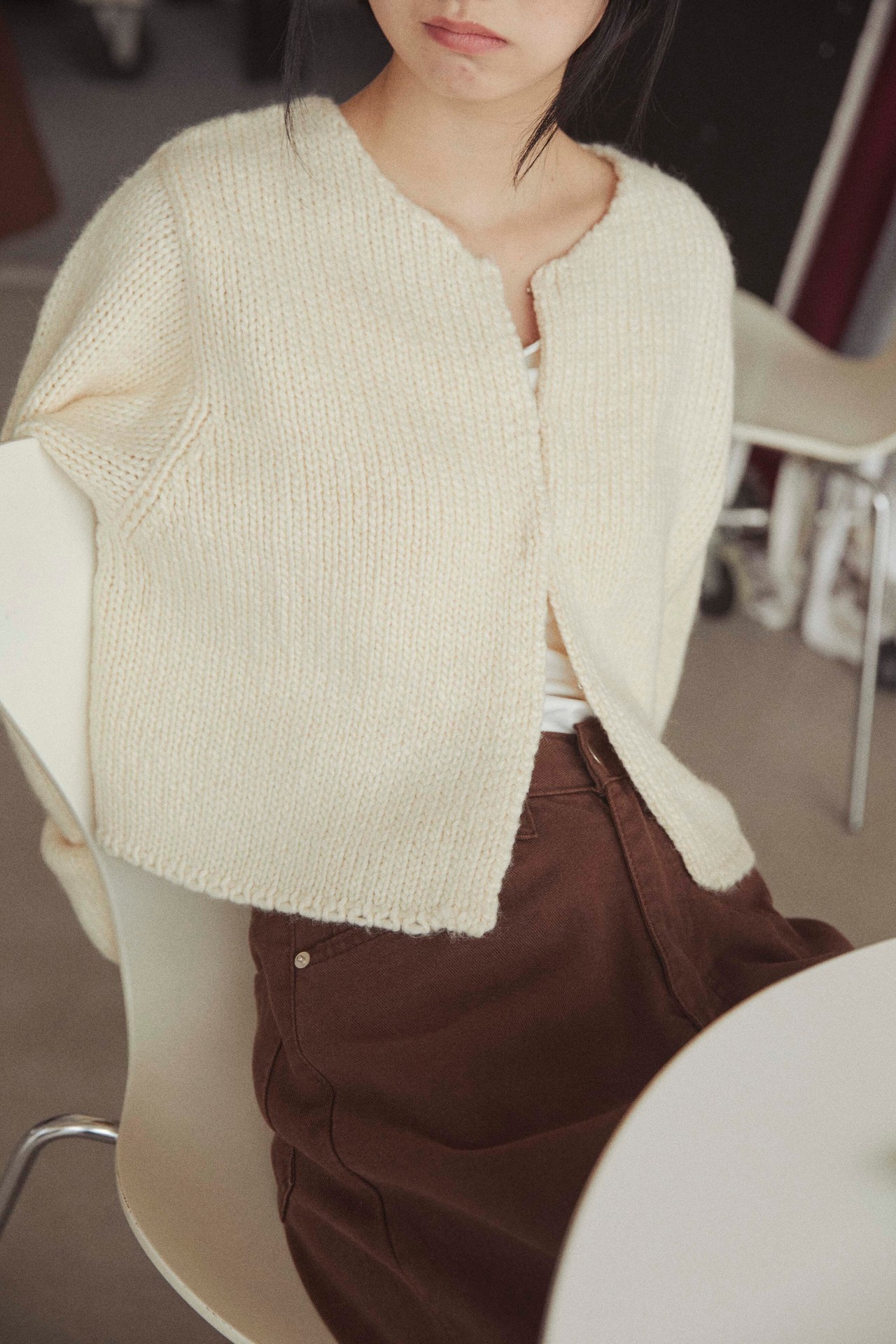 DU250724 Knit Short Cardigan
