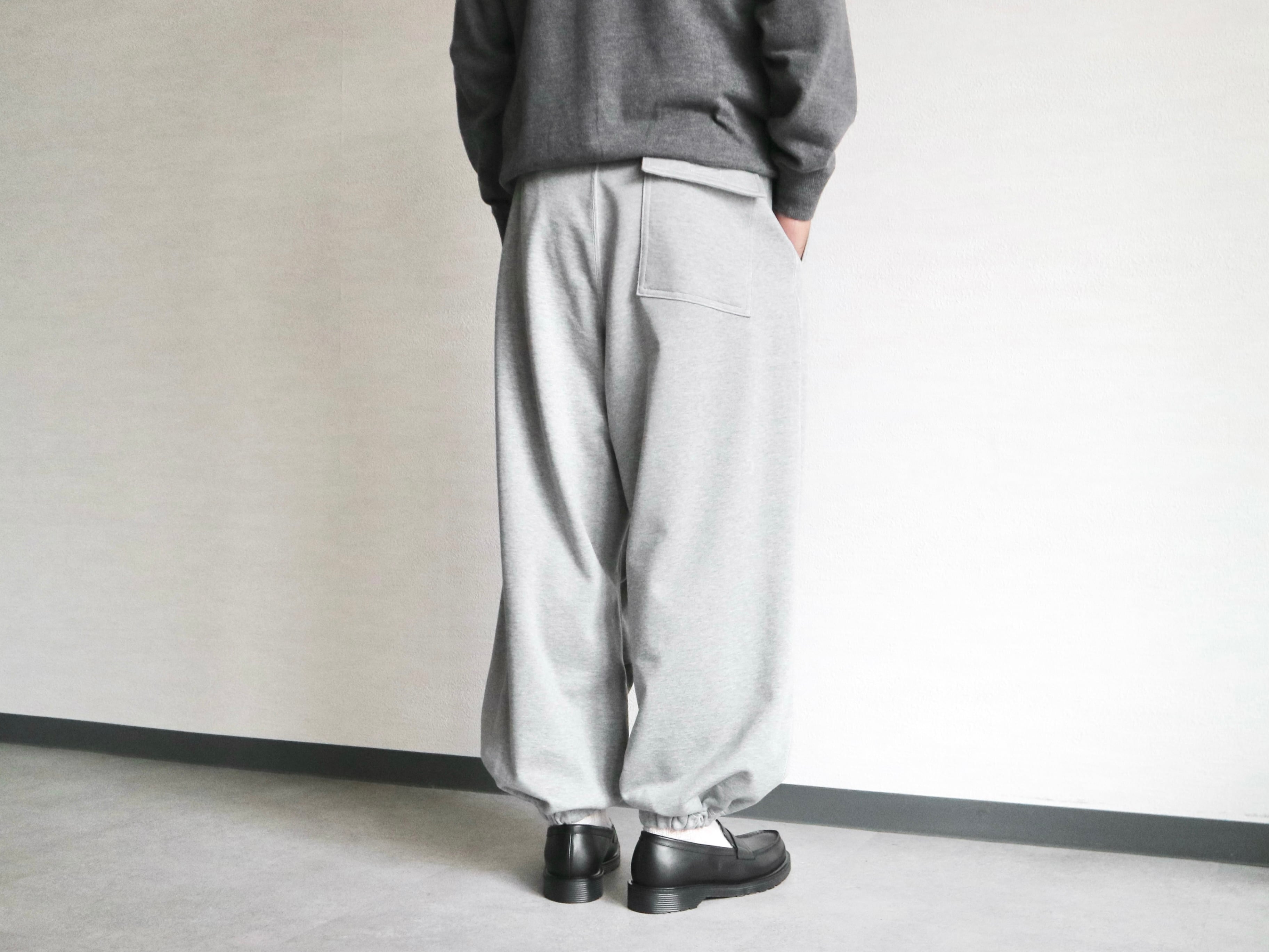 未使用、ハバーサックのパンツ HAVERSACK ハバーサック】HIGH GAUGE FLEECY STITCH WIDE TRACK PANTS