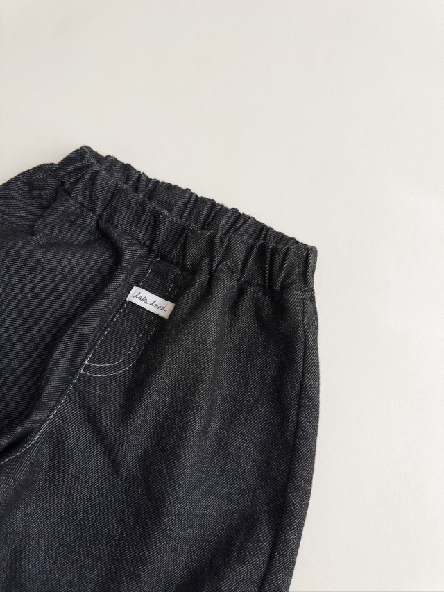 《即納》送料無料【lalaland】roll-up stitch denim
