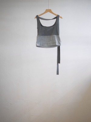 Multi Way Tie Tank Top / CHARCOAL × GRAY