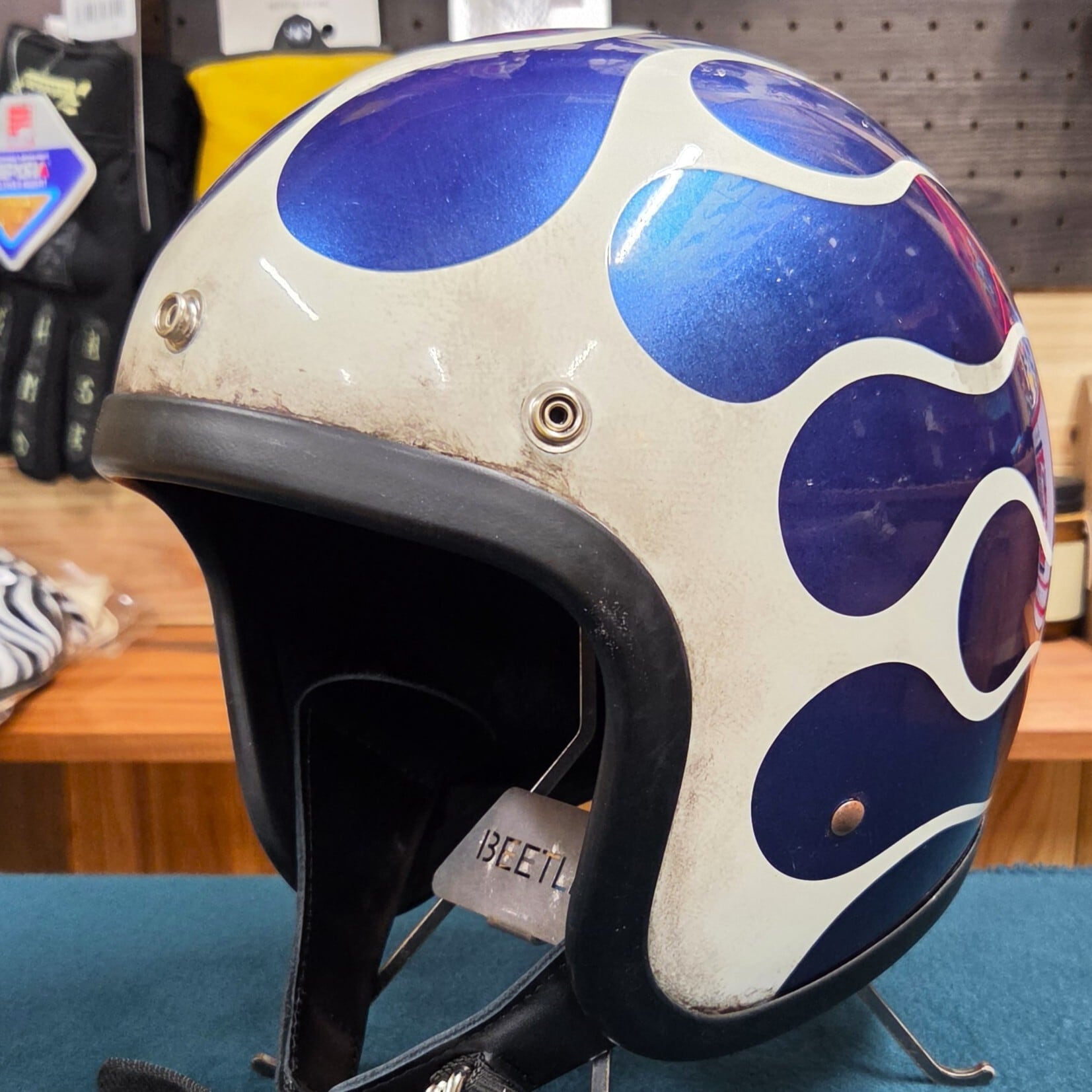 一点限り【aging paint helmet⑭】OCEAN BEETLE MTX ※サイズ変更可能