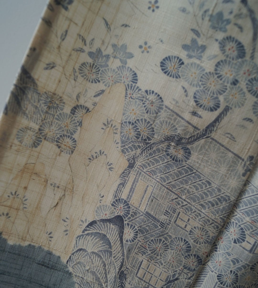 【夏紬】舛花色地 茶屋辻文 夏紬 訪問着