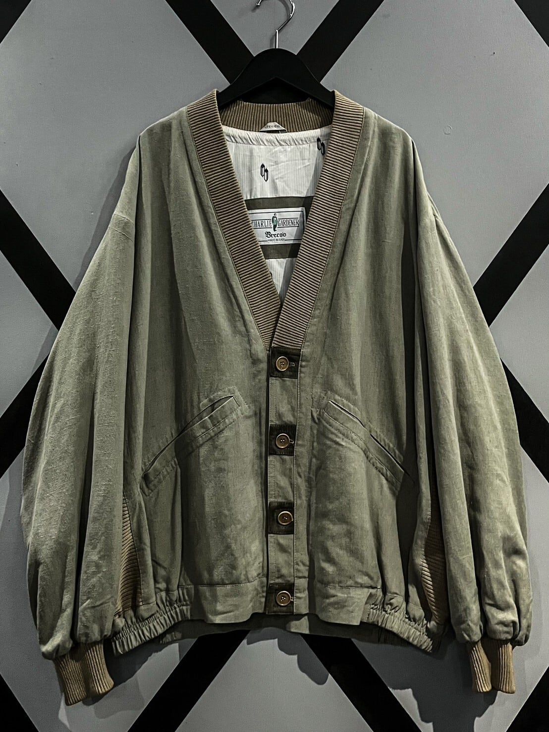 【X VINTAGE】Euro Vintage Switching Design Vintage Loose