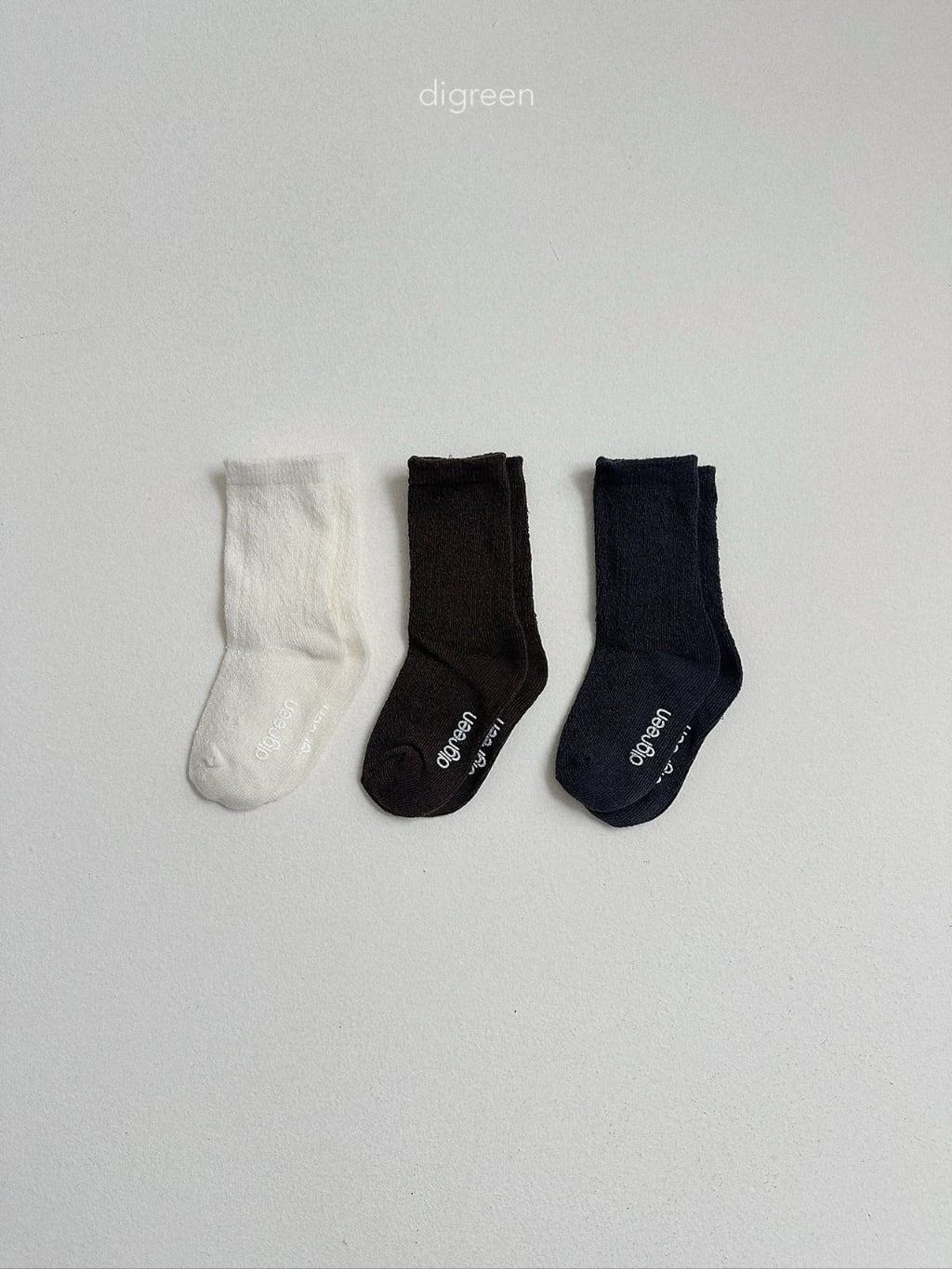 【予約】digreen Eyelet socks set