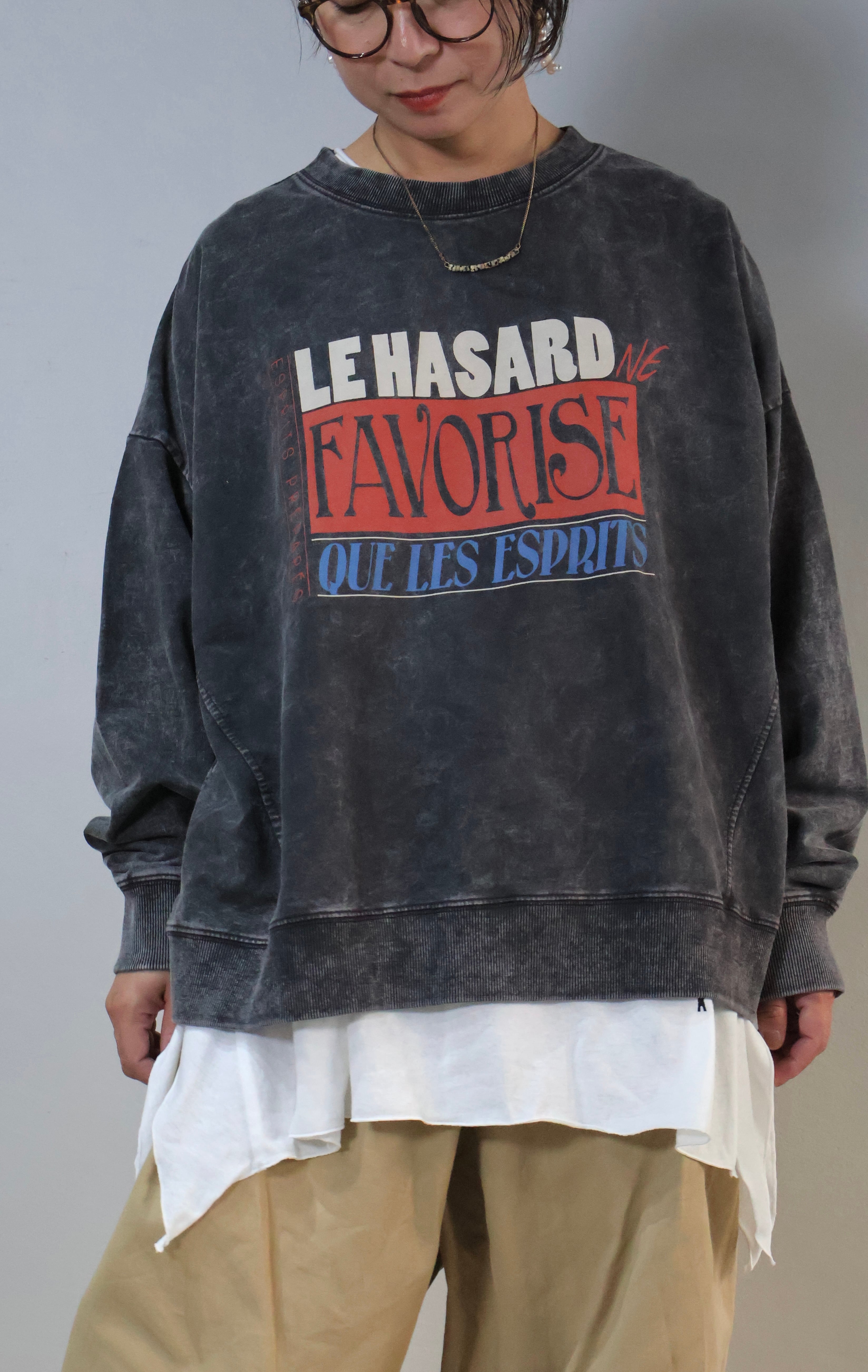 NEW!裏毛ピグメントワイドクループリント【12509-328-10】2025AW