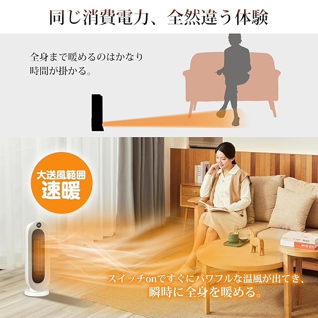 2025冬新型』 セラミックヒーター 【ECO知能恒温 節電対策