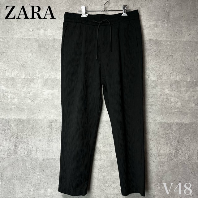 ☆ザラ ZARA プリーツ ジョガーパンツ パンツ 黒 M □ V48 | etc