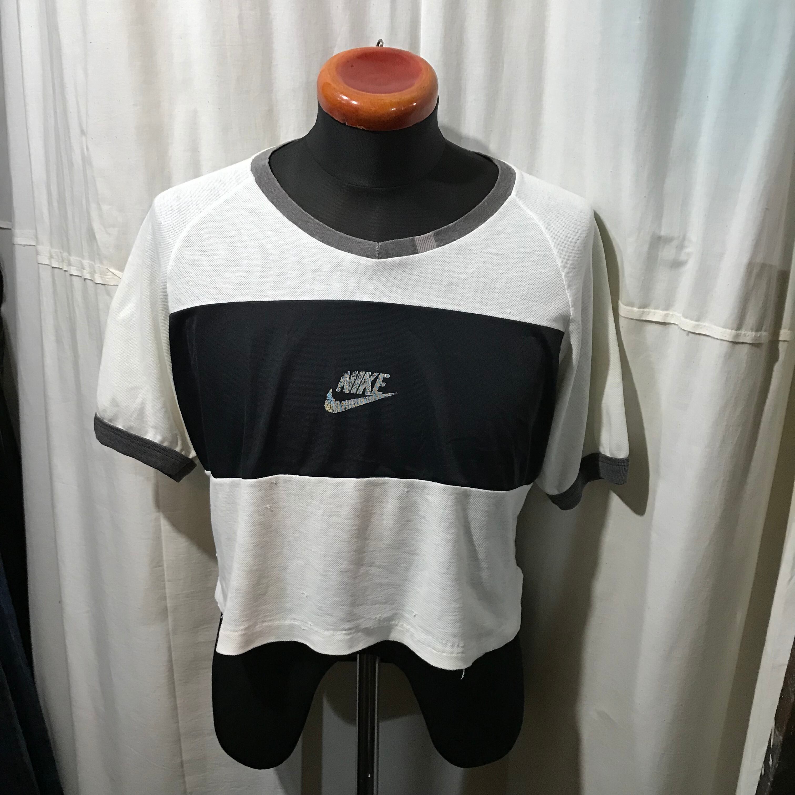 70's vintage NIKE ナイキ オレンジスウォッシュ ショート丈Tシャツ メンズL