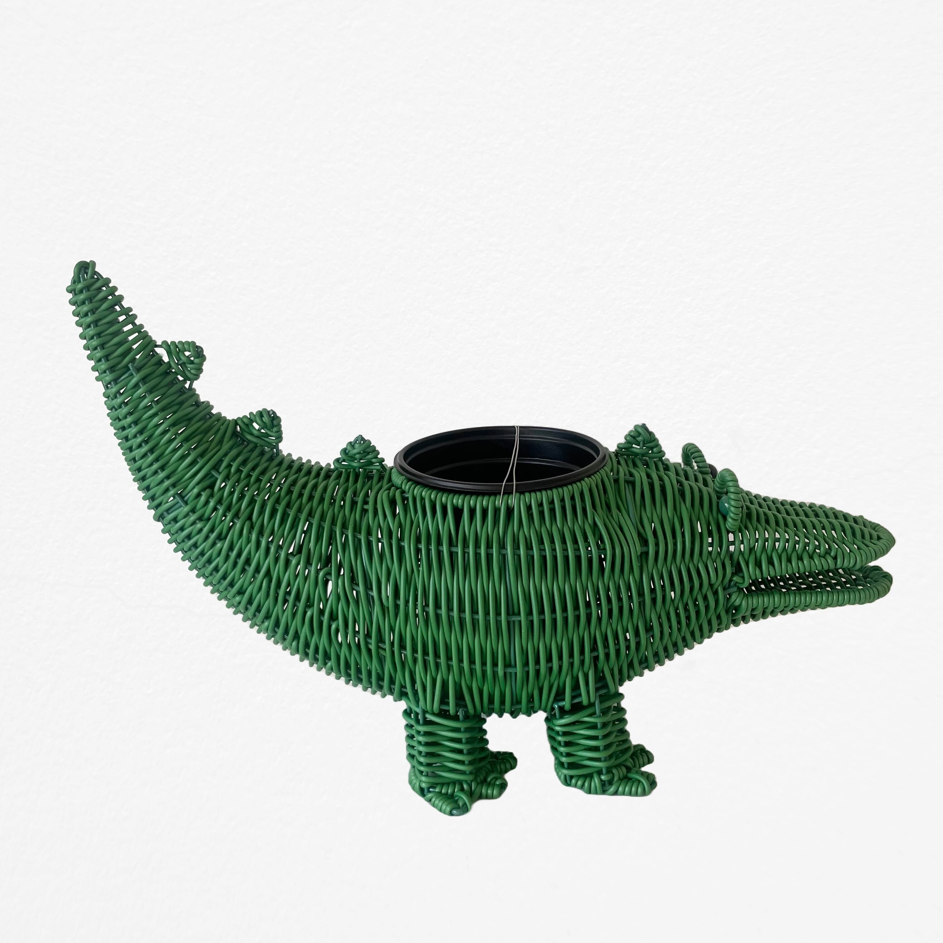 Crocodile Woven Planter w46cm×D16cm×H25cmクロコダイル ワニ