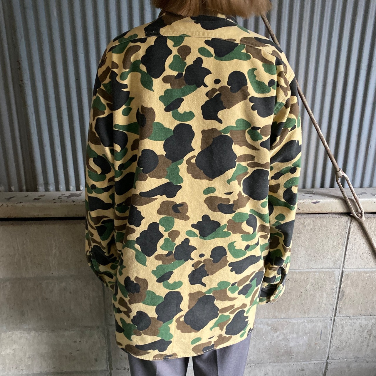 USA製 70年代 Woolrich ウールリッチ ダックハンターカモ 迷彩 長袖 
