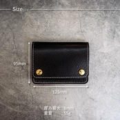 お札を折らない 小さなトラッカーウォレット Foldres rev.02 | イタリアンレザー 本革 二つ折り財布 メンズ レディース | エイジングを楽しむ