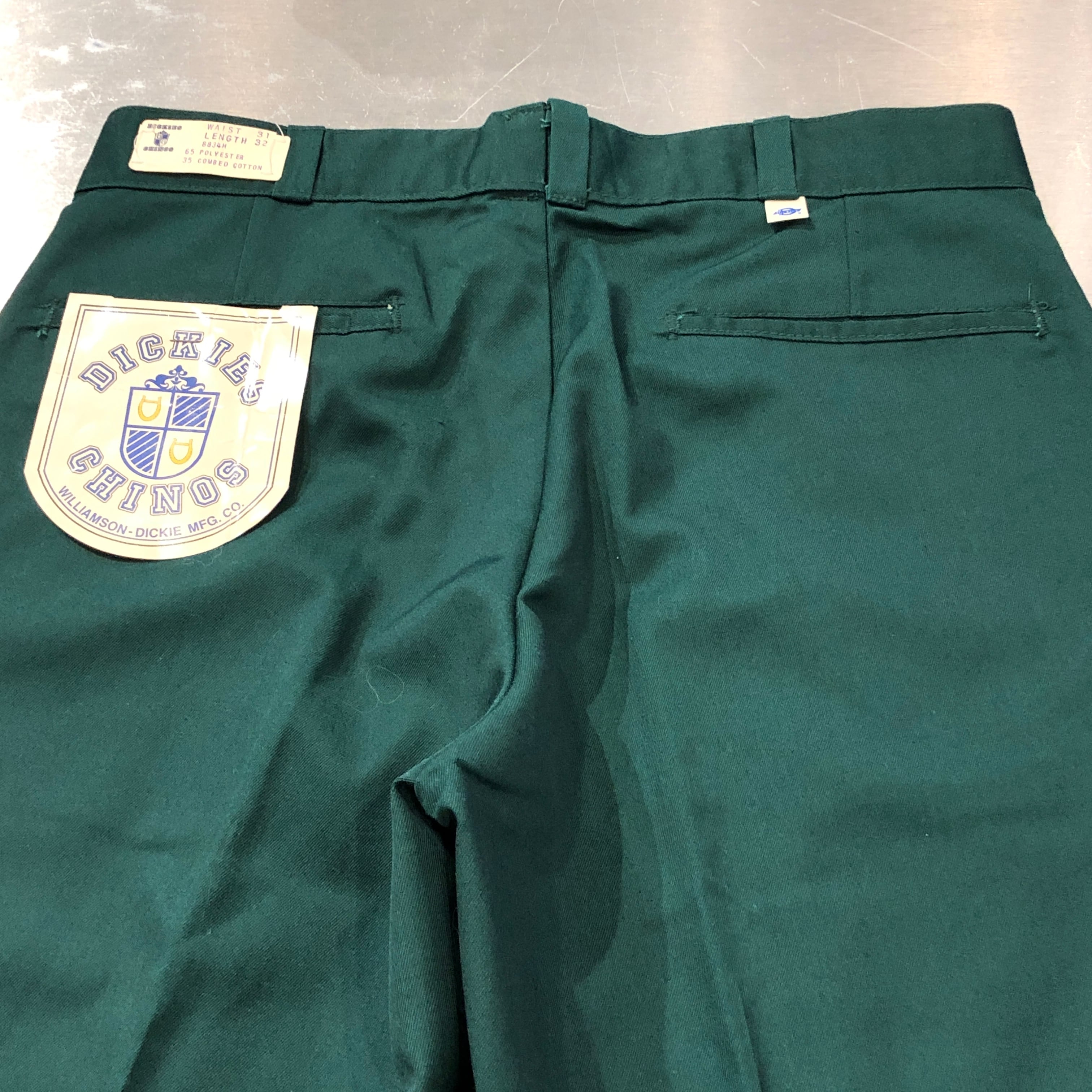 チビタグ 80s Dickies Chino 31 グリーン チノパン デッド 1980'S DICKIES CHINOS GREEN W31 L32 