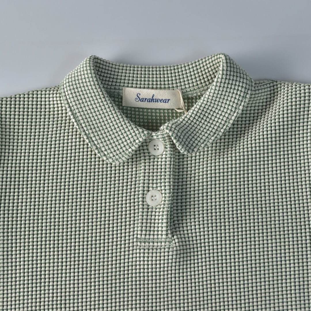 Sarahwear サラウエア ワッフルポロシャツ・グリーン【送料無料】