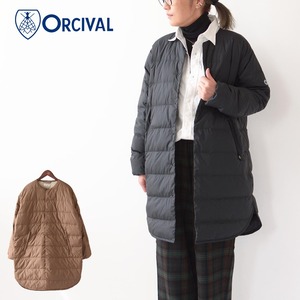 ORCIVAL [オーチバル・オーシバル] W LIGHT DOWN COAT [OR-A0427DPL] ライトダウンコート・ロングコート・ノーカラー・アウター・綺麗めダウンコート・ロング丈ダウンコート・上品なダウン・LADY'S [2023AW]