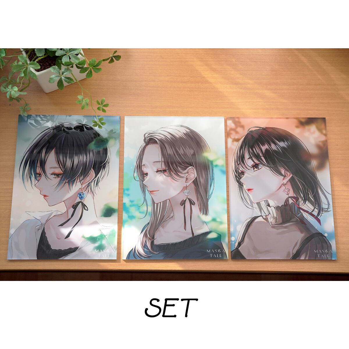 一輪の贈り物 3種セット イラストアクリルボード 受注販売 Mmmstore