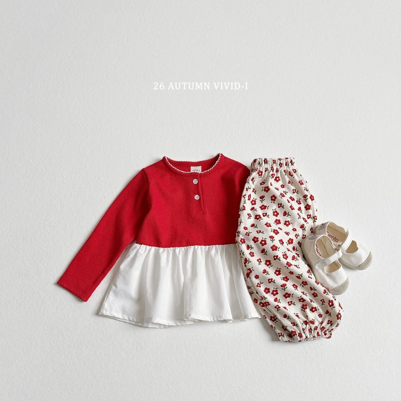 【取寄/韓国直送】VIVID-I ピンコットミニワンピース｜秋服｜韓国子供服｜26/AT