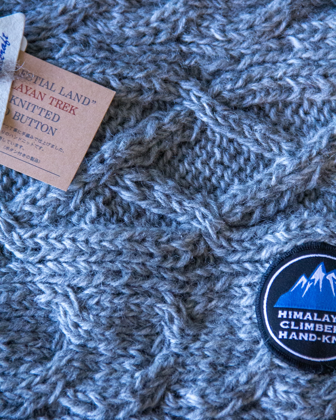【10%OFF 送料無料！】HIMALAYAN CLIMBER’S HAND-KNIT｜手編みスヌード（ケーブル編み／フリース裏地）