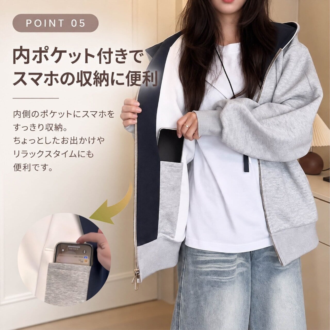 S108.ジップアップパーカー レディース メンズ フード付き パーカー