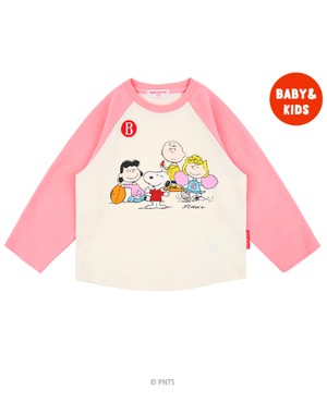 [BEBE DE PINO] PEANUTS color block raglan tee 正規品 韓国ブランド 韓国ファッション 韓国代行 韓国通販 ベベドピノ bebedepino 日本 店舗 韓国 子供服