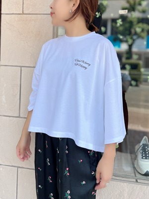 SACRA / EXファインコットン クロップドロゴカットソー