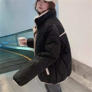 【送料無料】アウター ジャケット 2色 羽織り ダウンジャケット キルティングジャケット 萌え袖 袖あり 長袖 ハイネック Aライン フレア 異素材切り替え ドッキング ポケット 厚手生地 あったか かわいい 大人可愛い 大人女子 こなれ感 シンプル カジュアル 大人 おしゃれ お洒落 ラフ コンサバ ヘルシー 無地 冬 雪 防寒 30代 40代 レディース 女性用 デート お出かけ お茶会 女子会 休日 授業参観 着回し プチプライス デイリーユース 普段使い オルチャン 韓国系 ファッション