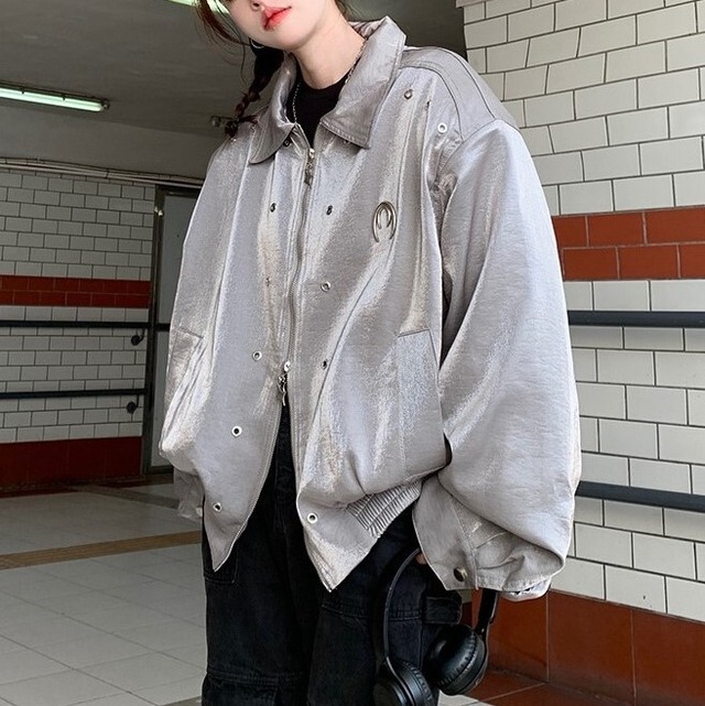 【韓国通販 dgo】UNISEX 2colors ショートジャケット ブラック/グレー(M3934）気分はジャケット！