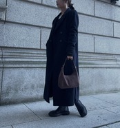Suede hobo bag