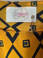 Nani closet マスタード・ダイヤ柄ワンピース