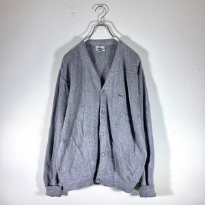 IZOD LACOSTE ニットカーディガン ロゴワッペン