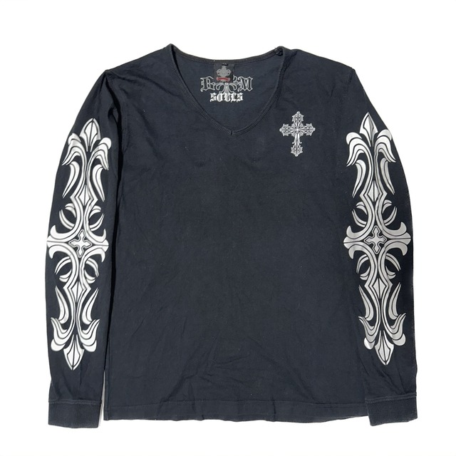 Tribal cross long T-shirt