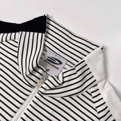 Paradiso GOLF パラディーゾ ゴルフ ボーダー柄 半袖Tシャツ カットソー サイズ M /レディース/ホワイト×ブラック