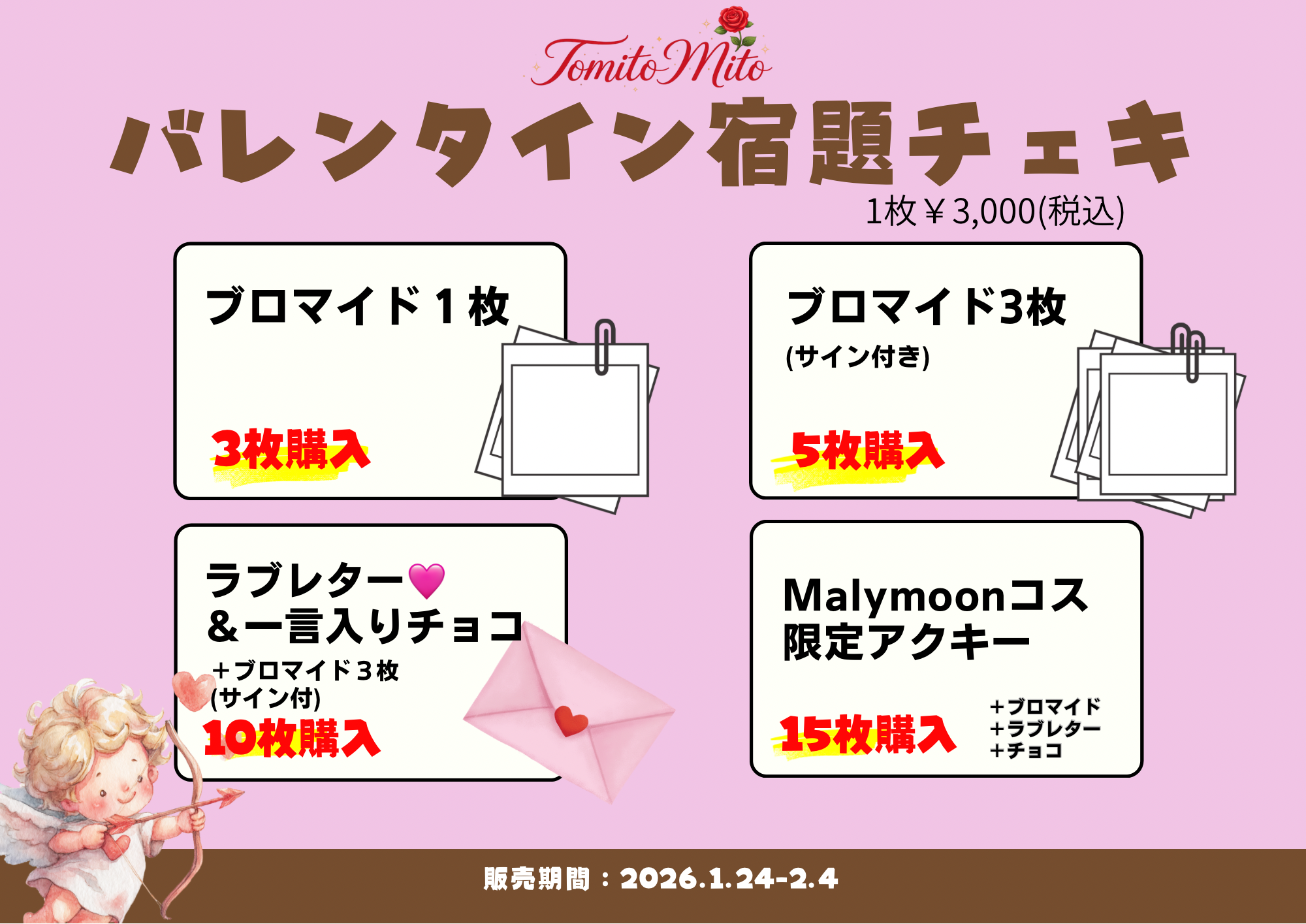 バレンタイン宿題チェキ | mitomitomitoSHOP