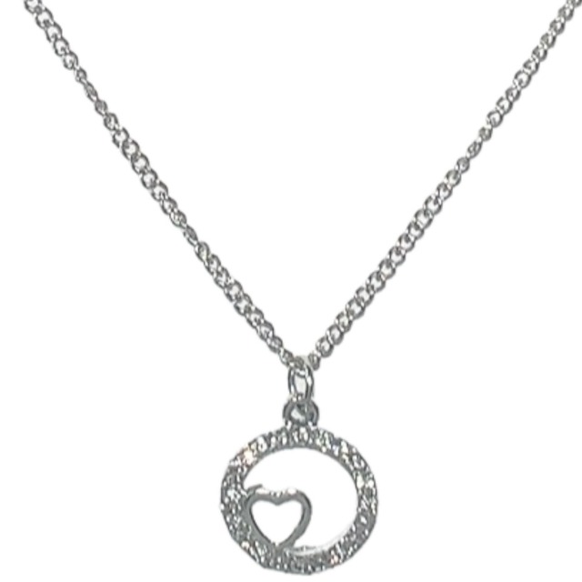 silver heart necklace