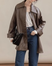 Fake leather jacket　T20169