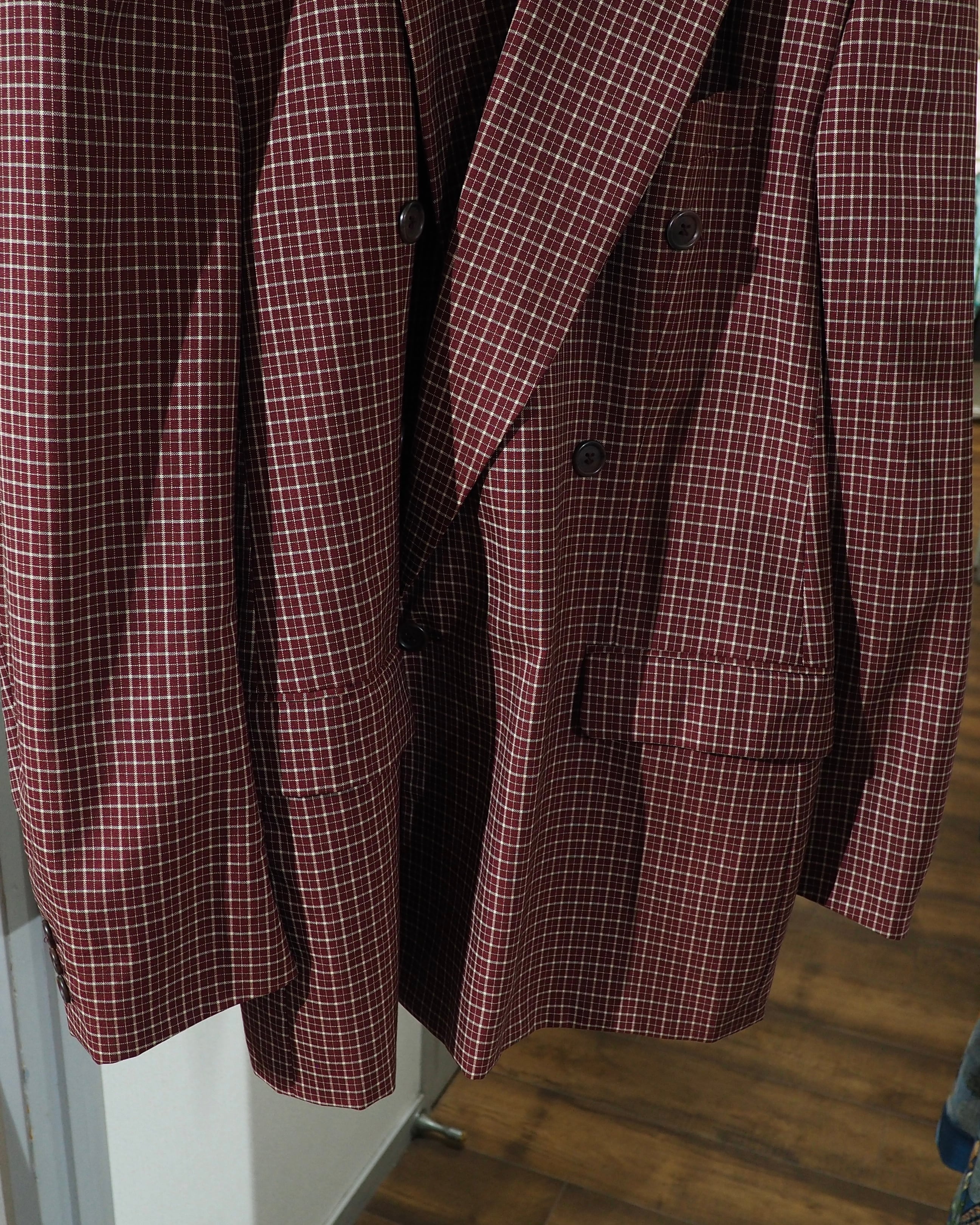 ” BAUMLER ” Plaid Check Pattern Vintage Double Breasted Tailored jacket