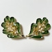 Vintage Sarah Coventry Leaf Enamel Earrings