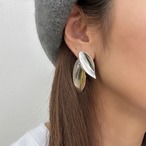 リーフデザインピアス ニッケルフリーポスト使用 低アレルギー 個性派 bittersweet