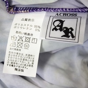 【美品 社交ダンス衣装】トップス レッスン パーティー ACROSS ホワイト パープル ブルー グリーン イエロー 花柄 白 紫 青 緑