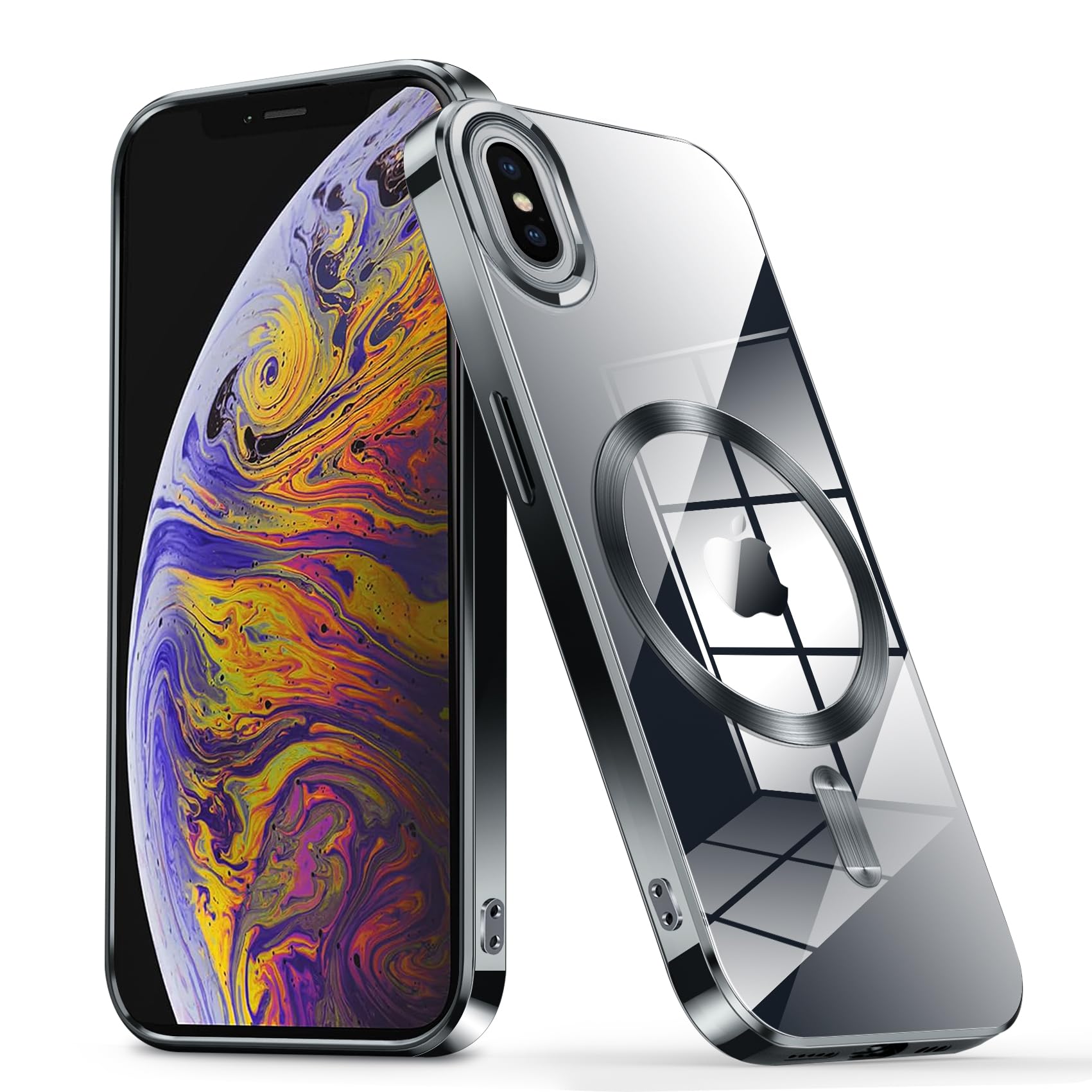 Tgaoleyd 対応 iPhone XS Max 用のケース クリア Magnetic対応 軽薄型 TPU ソフト ワイヤレス充電