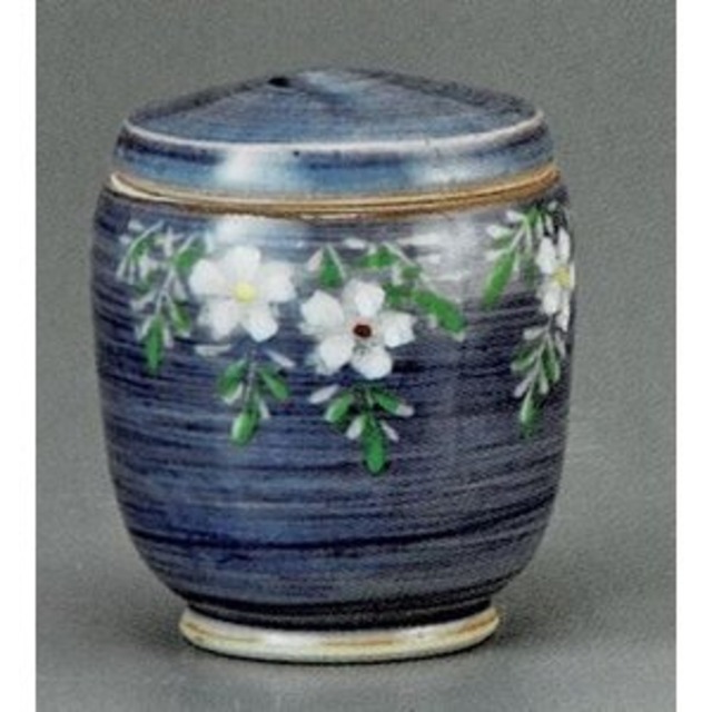 手元供養用ミニ骨壺 / 葉月窯 花しだれ 薄紫 2.5寸