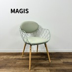 MAGIS マジス PINA green / natural ピーニャ ファブリック オーバルクッション × ナチュラル脚 ダイニングチェア デザイナーズ家具 グリーン系【展示品】【200サイズ】