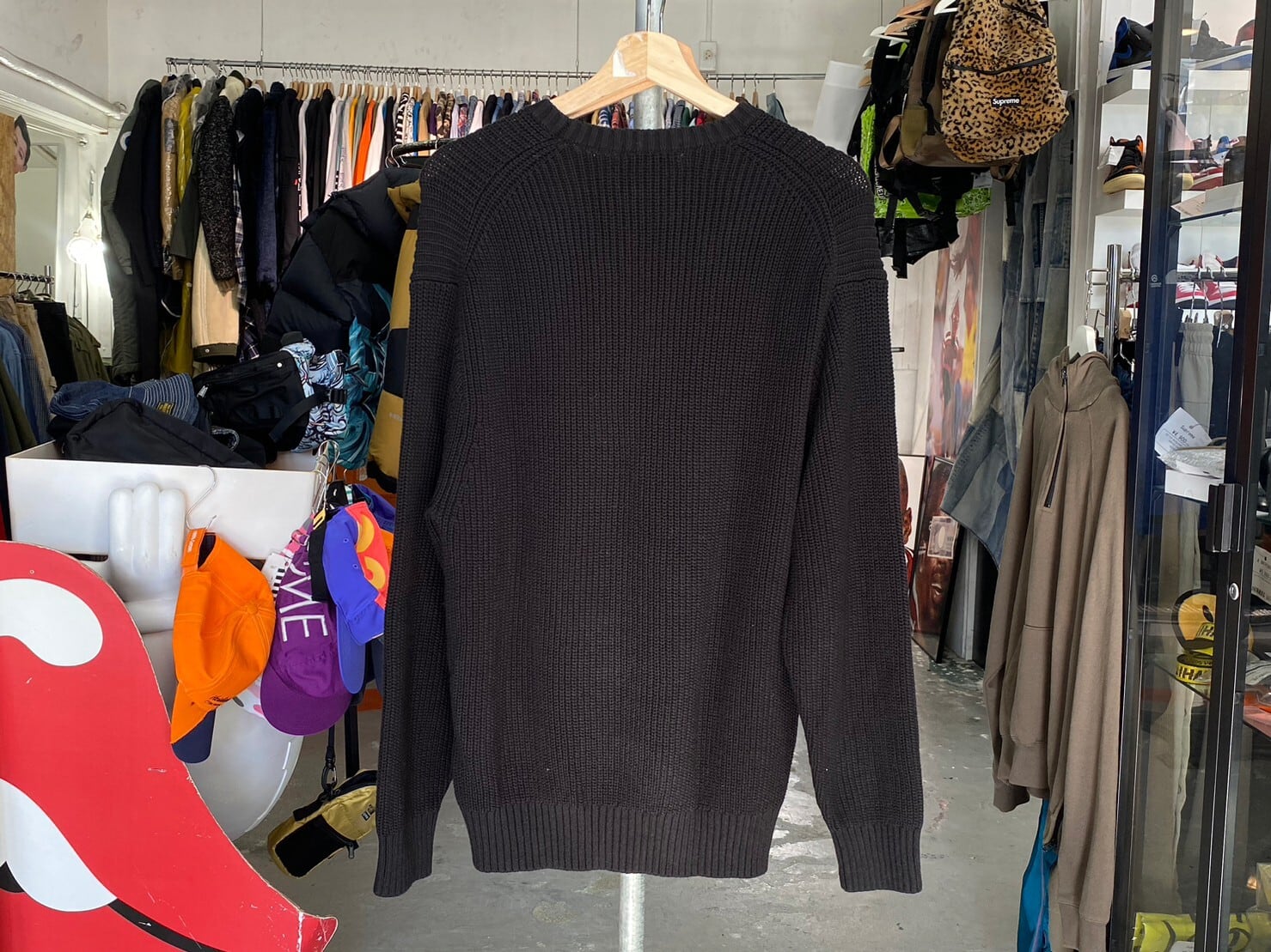 supreme Small Box Ribbed Sweater L