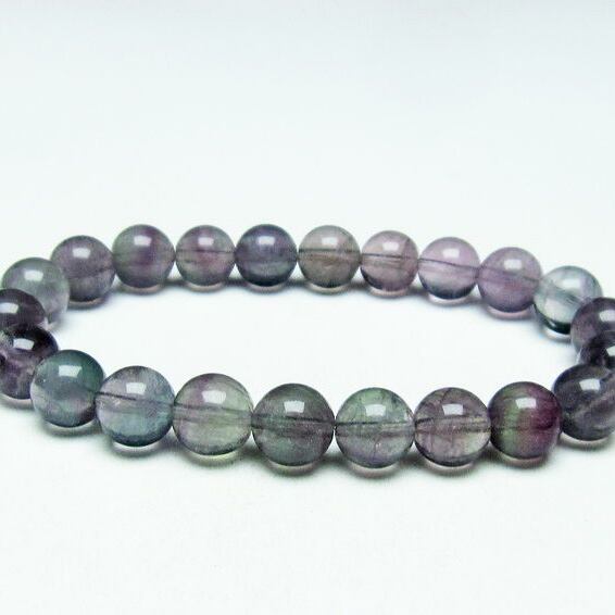 フローライト ブレスレット 9mm 蛍石 ブレス 一点物 メール便可 [M便 1/10] 111-35274