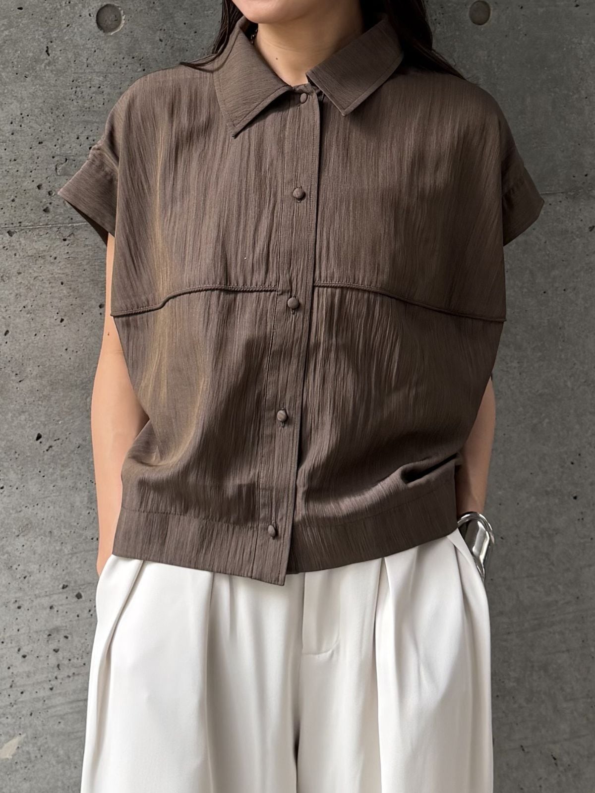 LINEN-LIKE SHORT SHIRT(リネンライクショートシャツ)【3326307】select by Bab